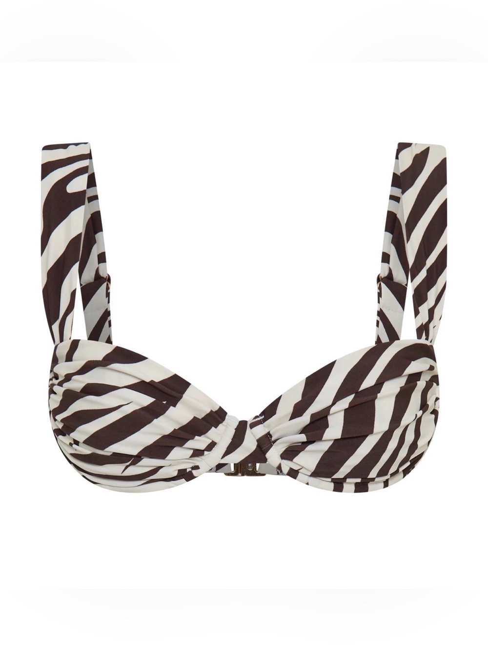 VACAY SWIMWEAR Rhodes Top Zebra Brown